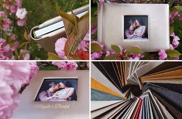 elegancki album ślubny okładka sesja pałac jabłonna